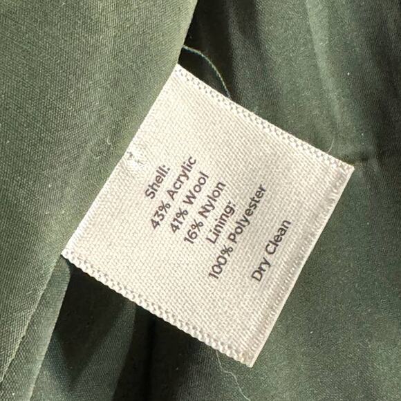 Talbots Green Gray Tweed Wool Blend Cropped Jacket Blazer Size 4 - Picture 8 of 9